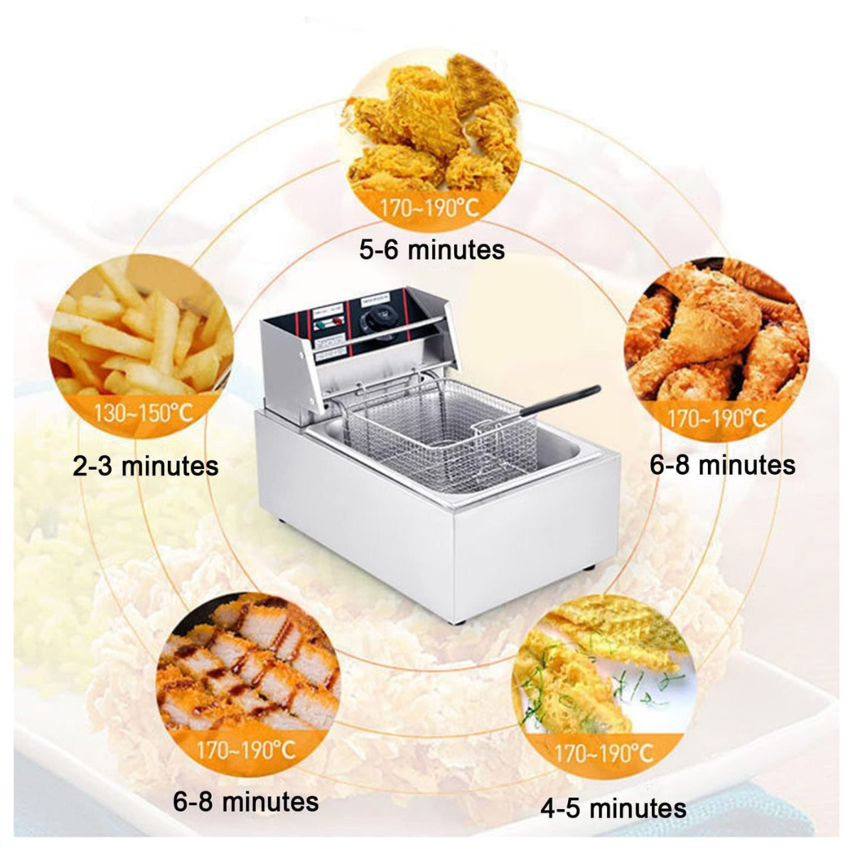 Freidora de Cocina Profesional de 6 L