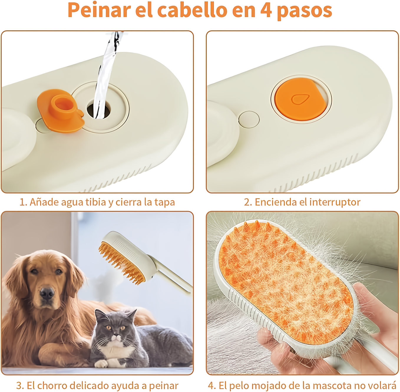 Cepillo a Vapor para Mascota
