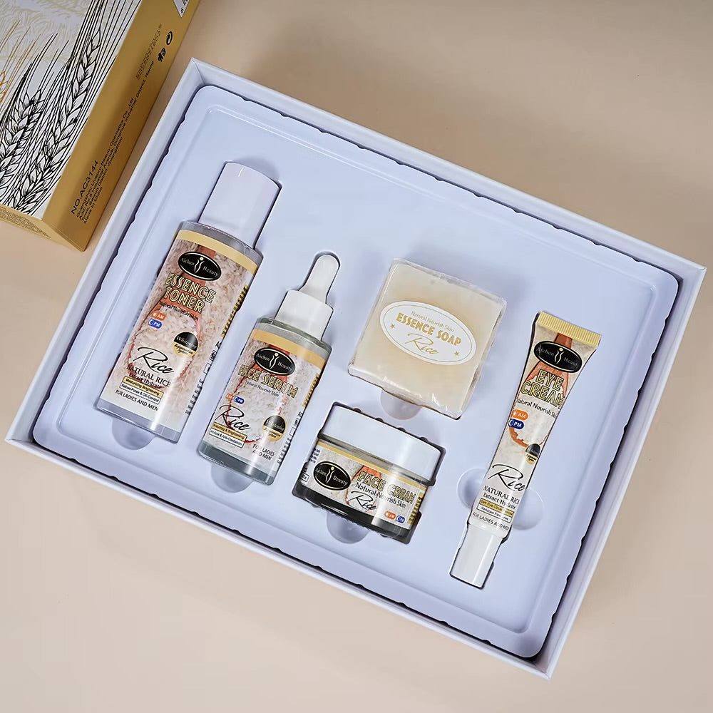 Set Facial Skincare De Arroz - 5 Piezas