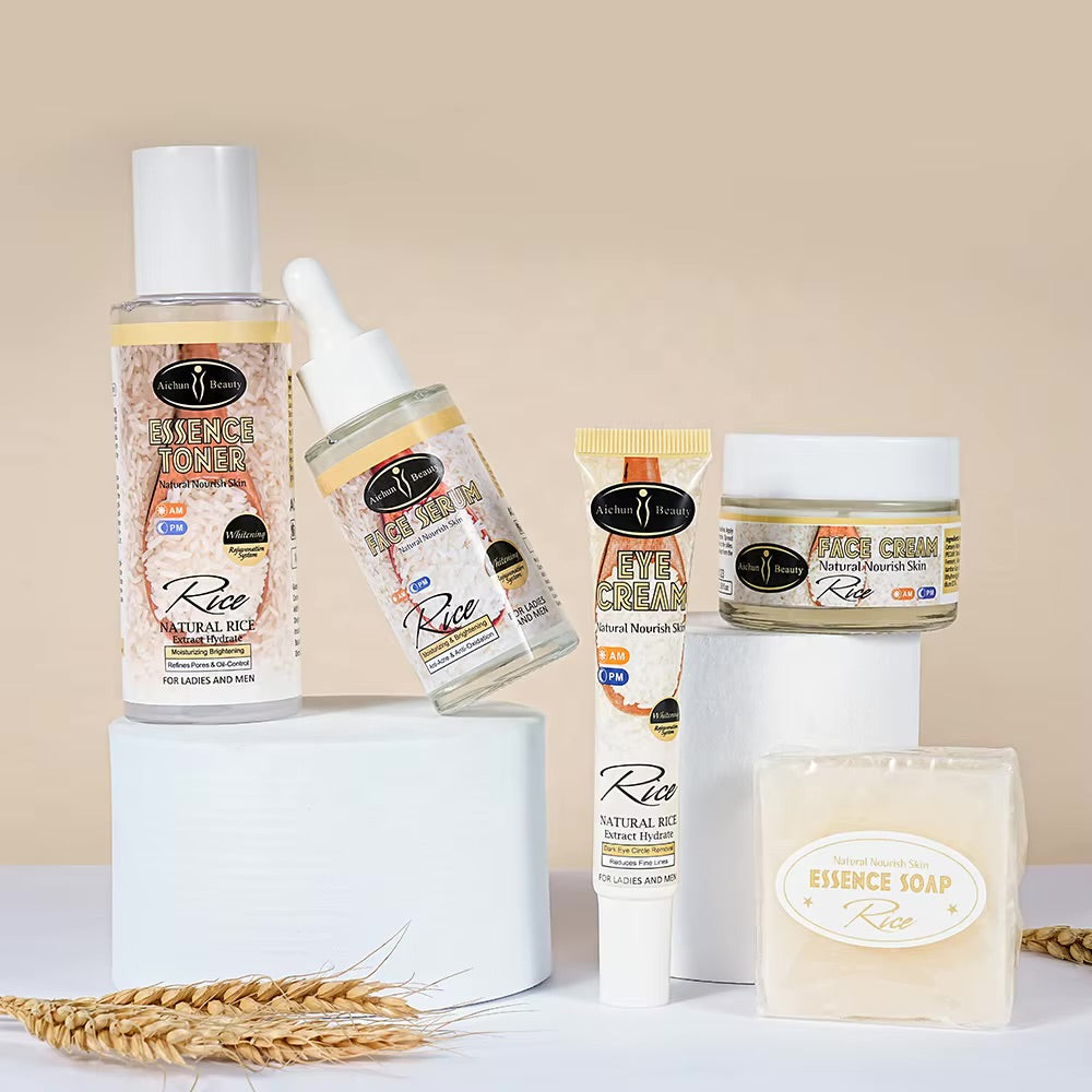 Set Facial Skincare De Arroz - 5 Piezas