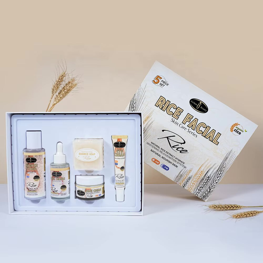 Set Facial Skincare De Arroz - 5 Piezas