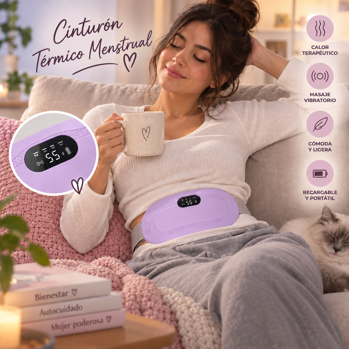 Cinturon termico menstrual